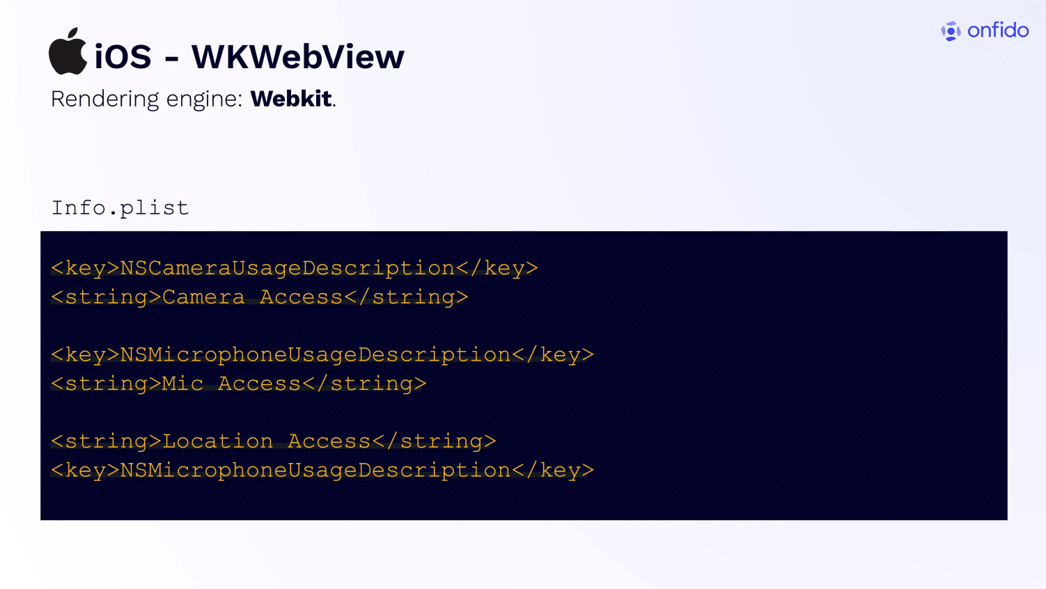 Webviews iOS